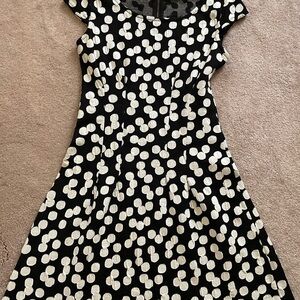 Maison Jules Black and White Dot Mini Dress
